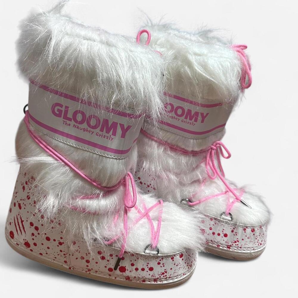 Gloomy Bear Women's White and Pink Boot - Picture 2 of 4